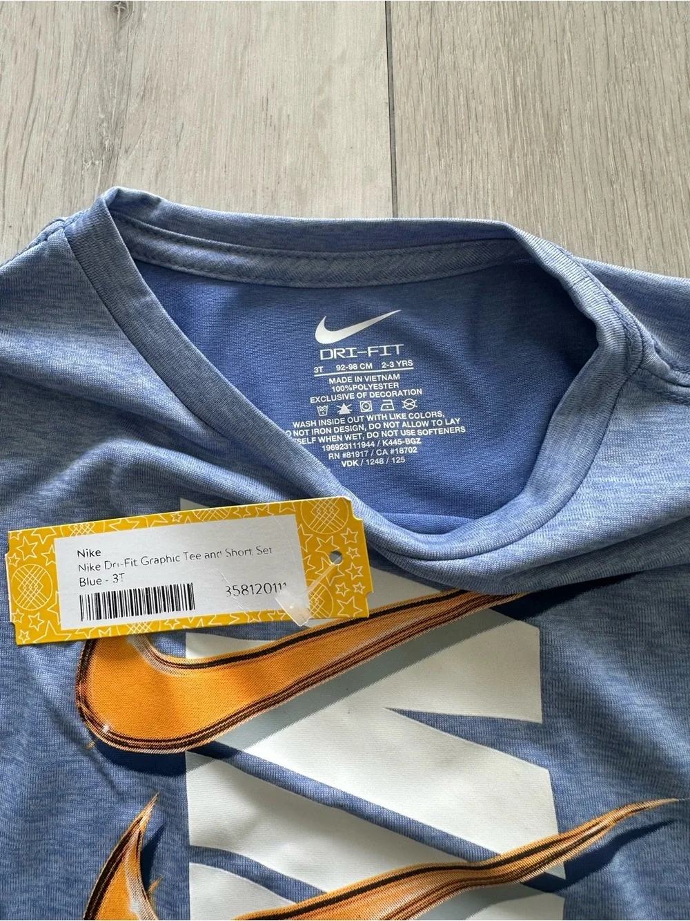 Nike Kid Dropset Short Set Light Blue and Black 3T NWT STITCH FIX
